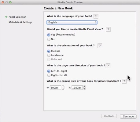 Kindle Comic Creator screenshot 1