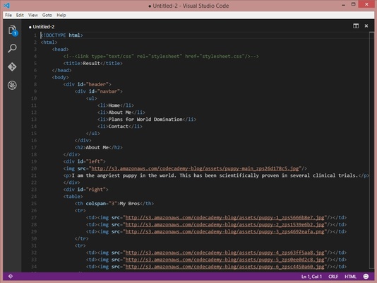 Visual Studio Code screenshot 1