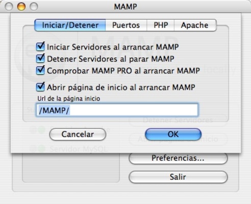MAMP screenshot 1