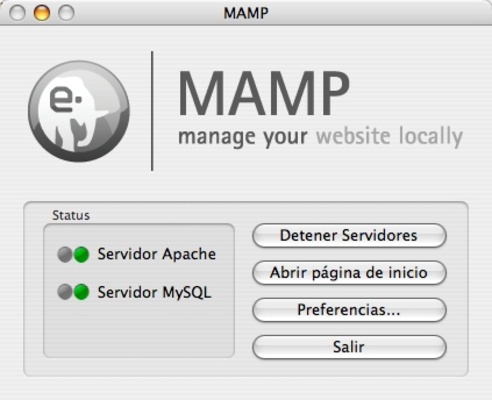 MAMP screenshot 1