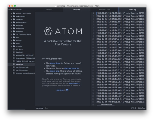 Atom screenshot 1