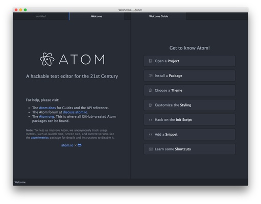 Atom screenshot 1