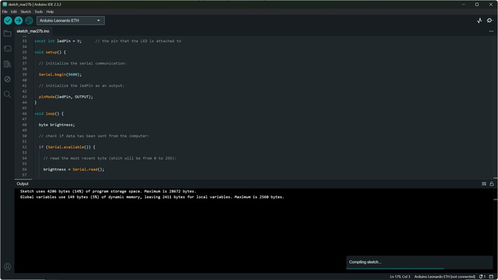 Arduino IDE screenshot 1