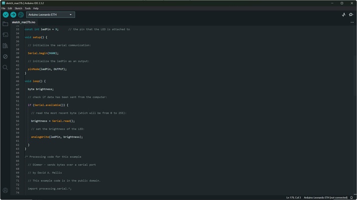 Arduino IDE screenshot 1