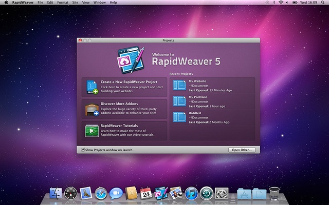 RapidWeaver screenshot 1
