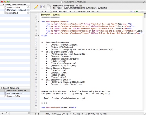 TextWrangler screenshot 1