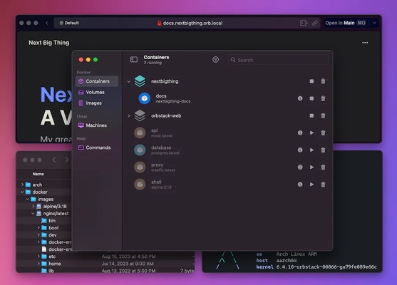 OrbStack screenshot 1