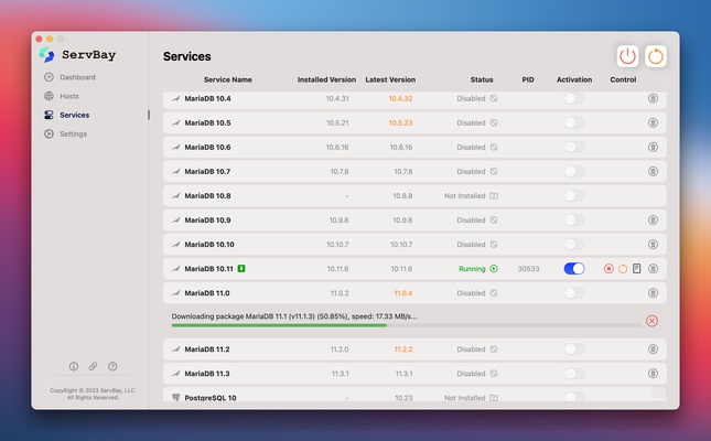 ServBay screenshot 1