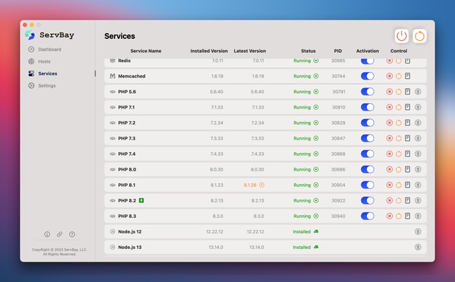 ServBay screenshot 1