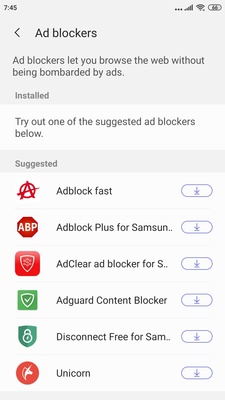 Samsung Internet Browser screenshot 1