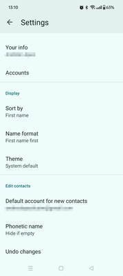 Google Contacts screenshot 1