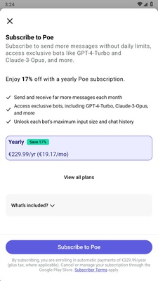 Poe - Fast AI Chat screenshot 1