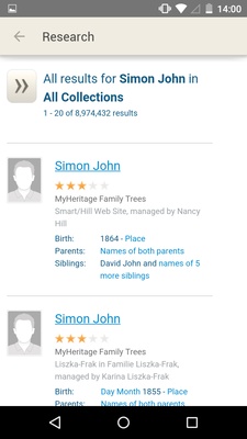 MyHeritage screenshot 1