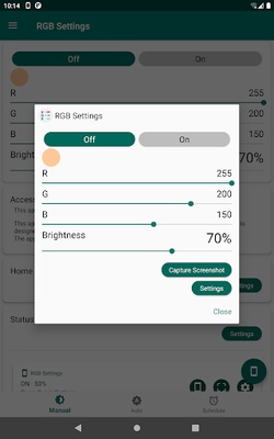 RGB Settings screenshot 1