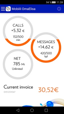 Mobiili OmaElisa screenshot 1