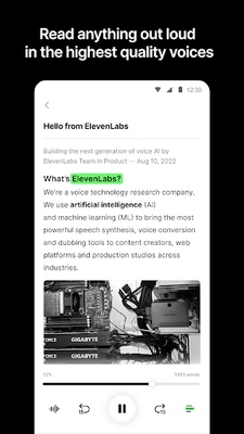 ElevenLabs Reader screenshot 1