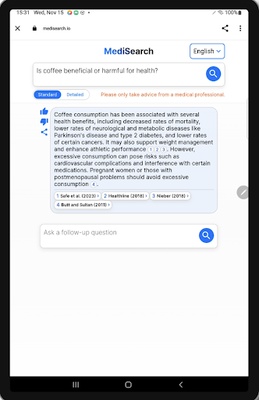 MediSearch screenshot 1