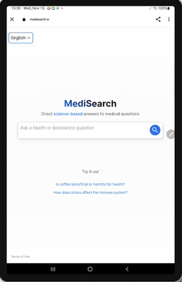 MediSearch screenshot 1