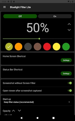 Bluelight Filter Lite screenshot 1