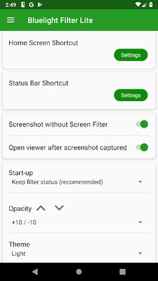 Bluelight Filter Lite screenshot 1