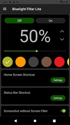 Bluelight Filter Lite screenshot 1