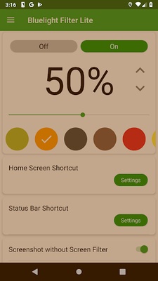 Bluelight Filter Lite screenshot 1